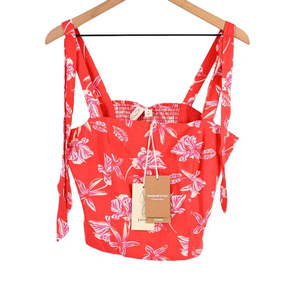 Joie Tops - Joie Floral Linen Crop Tank, size 6, NWT